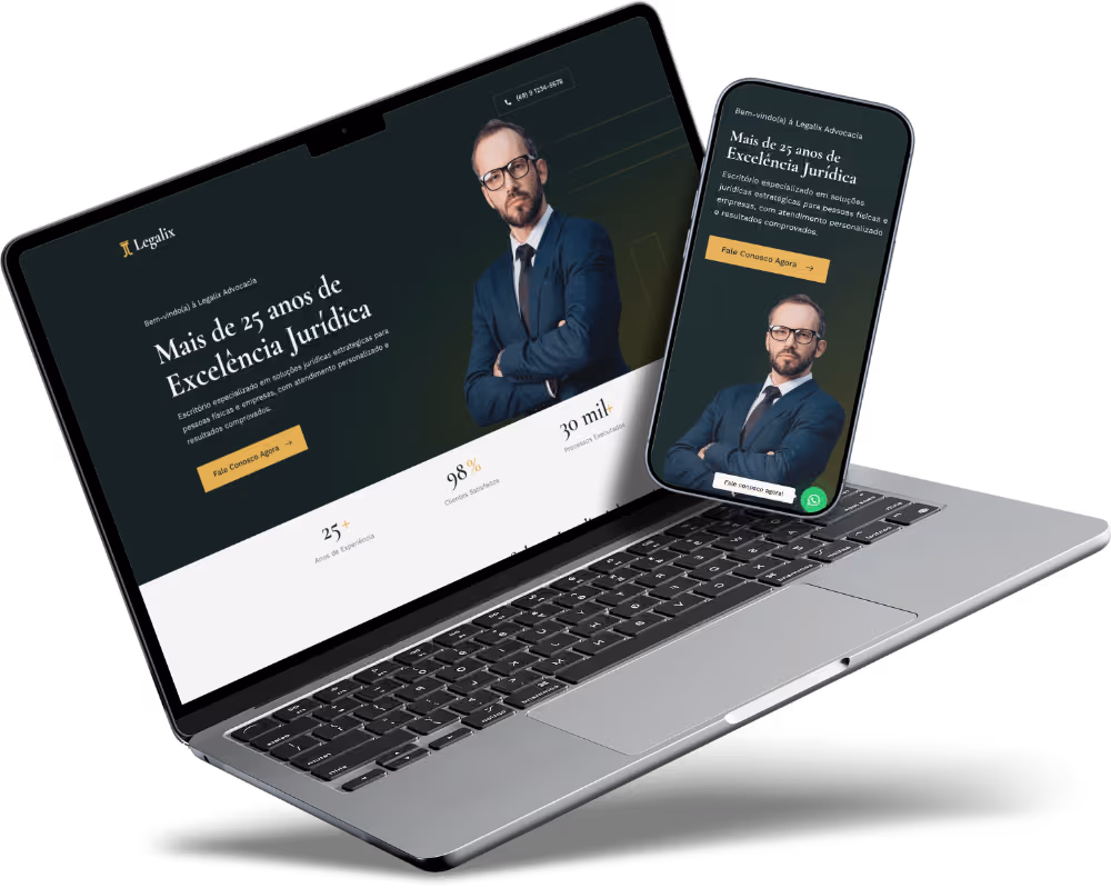 Mockup site advogado autoridade